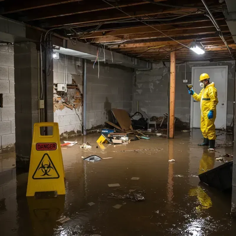 Flooded Basement Electrical Hazard in Warroad, MN Property